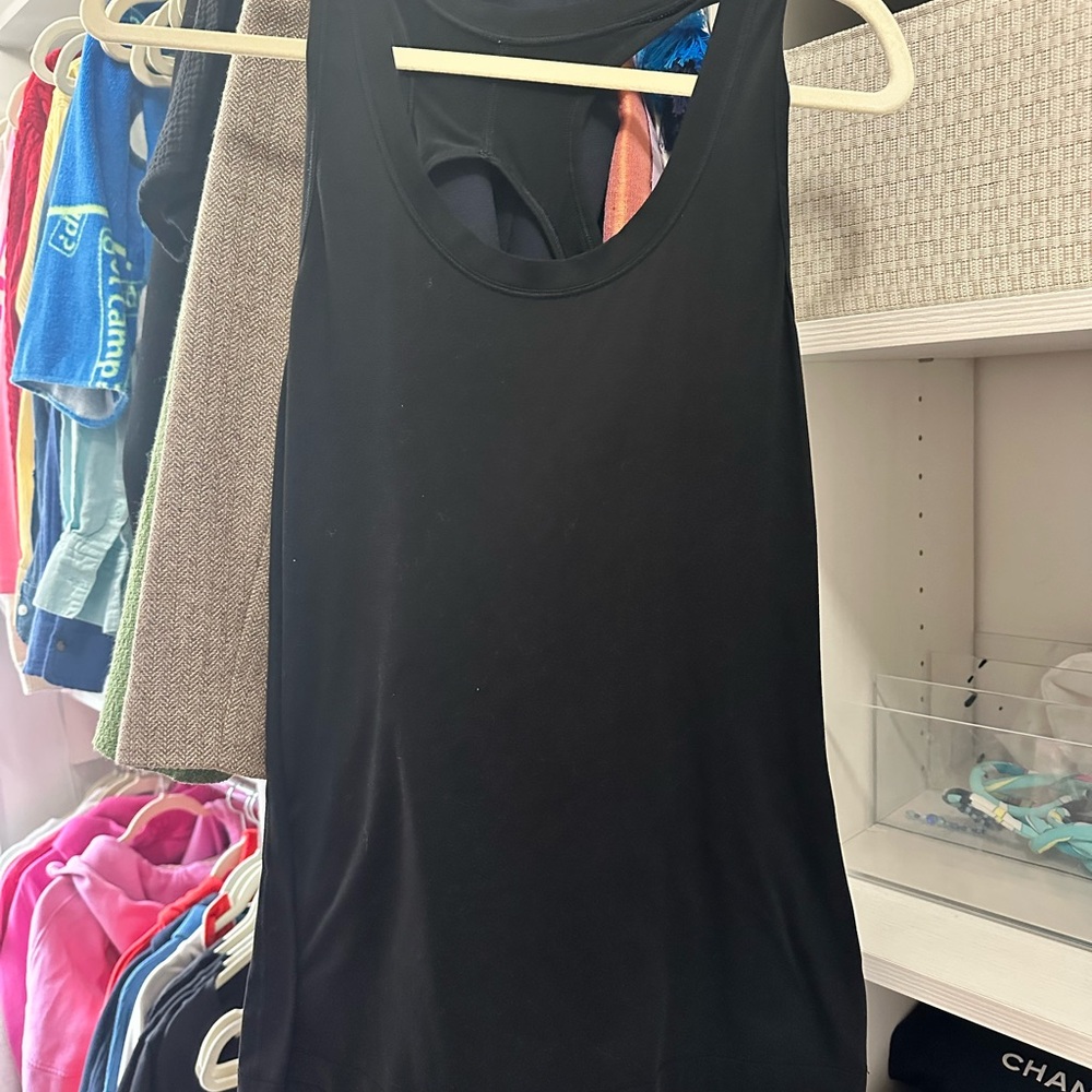 Athleta Nitro Black Racerback Tank Top with cutout